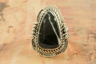 Genuine White Lightening Sterling Silver Ring